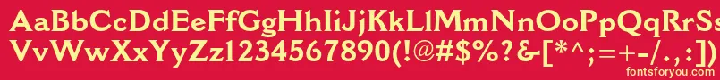 CantoriamtstdBold Font – Yellow Fonts on Red Background