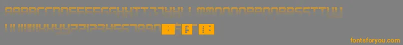 フォントStarlight – オレンジの文字は灰色の背景にあります。