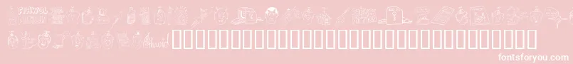 Fandd-Schriftart – Weiße Schriften auf rosa Hintergrund