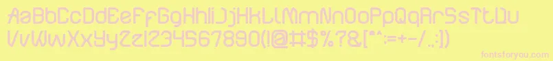 ElectroStaticRainBold-Schriftart – Rosa Schriften auf gelbem Hintergrund