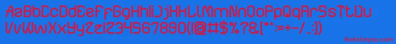 Police ElectroStaticRainBold – polices rouges sur fond bleu