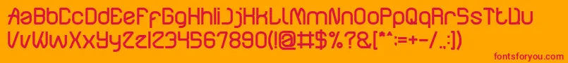 ElectroStaticRainBold Font – Red Fonts on Orange Background