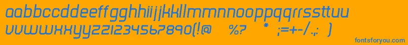 TripserifceItalic-fontti – siniset fontit oranssilla taustalla