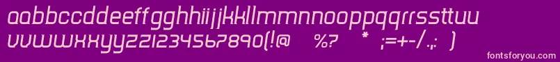TripserifceItalic-fontti – vaaleanpunaiset fontit violetilla taustalla