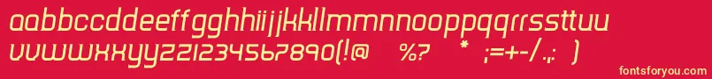 TripserifceItalic Font – Yellow Fonts on Red Background