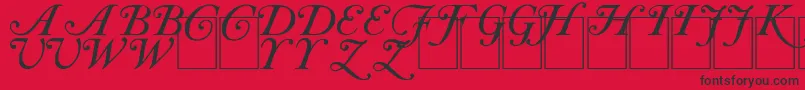 CaslonInitials Font – Black Fonts on Red Background