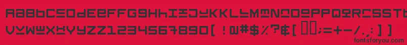 フォントKeystone – 赤い背景に黒い文字
