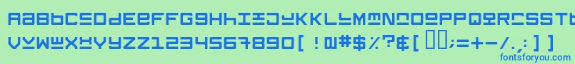 Keystone Font – Blue Fonts on Green Background