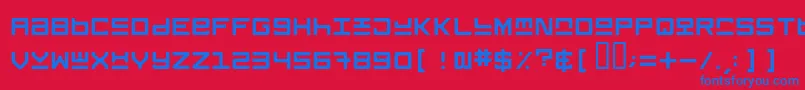 Keystone Font – Blue Fonts on Red Background