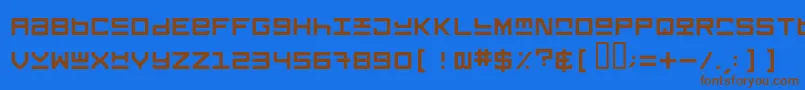 Keystone Font – Brown Fonts on Blue Background