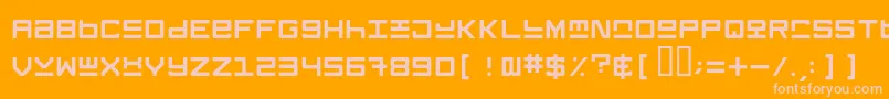 Keystone Font – Pink Fonts on Orange Background