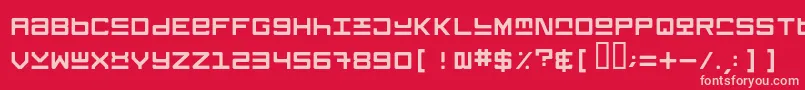 フォントKeystone – 赤い背景にピンクのフォント