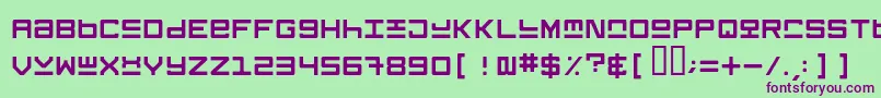 Keystone Font – Purple Fonts on Green Background