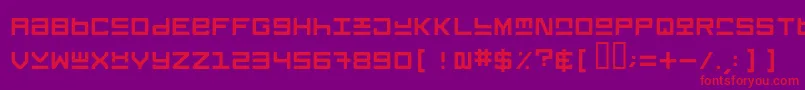 フォントKeystone – 紫の背景に赤い文字