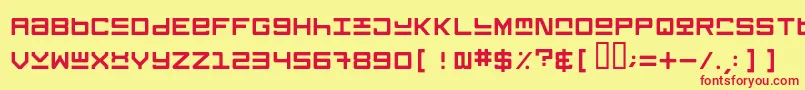 Keystone Font – Red Fonts on Yellow Background