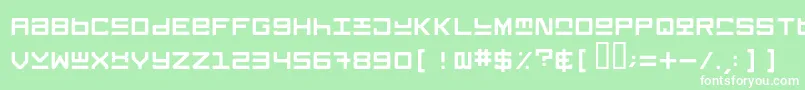 フォントKeystone – 緑の背景に白い文字