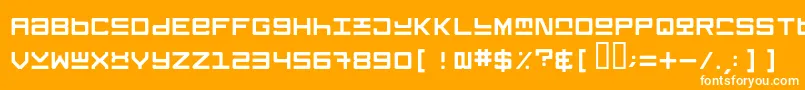 Keystone Font – White Fonts on Orange Background