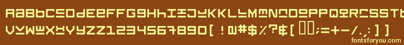 Keystone Font – Yellow Fonts on Brown Background