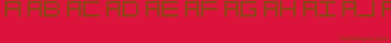 OcrDeca Font – Brown Fonts on Red Background