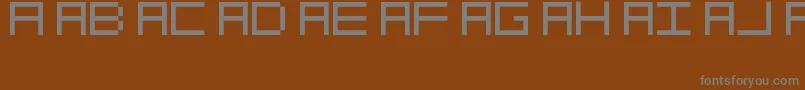 OcrDeca Font – Gray Fonts on Brown Background