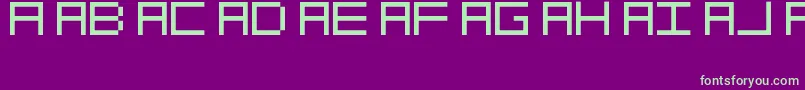 OcrDeca Font – Green Fonts on Purple Background