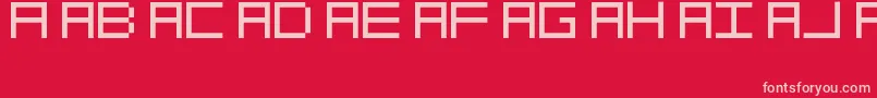 OcrDeca Font – Pink Fonts on Red Background