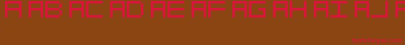 OcrDeca Font – Red Fonts on Brown Background
