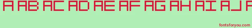 OcrDeca Font – Red Fonts on Green Background