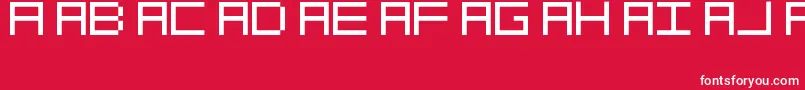 OcrDeca Font – White Fonts on Red Background