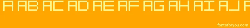OcrDeca Font – Yellow Fonts on Orange Background