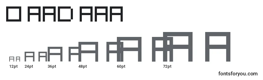 OcrDeca Font Sizes