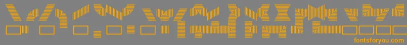 フォントBloquedemo – オレンジの文字は灰色の背景にあります。