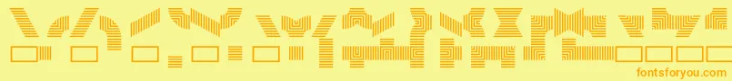 Bloquedemo Font – Orange Fonts on Yellow Background