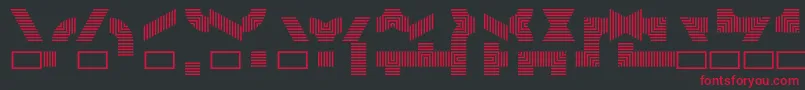 Bloquedemo Font – Red Fonts on Black Background