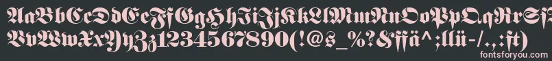 FetteFrakturLtDfr Font – Pink Fonts on Black Background