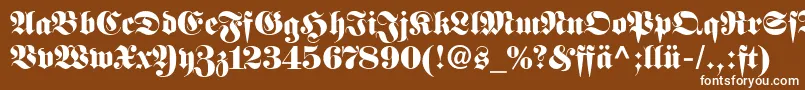 FetteFrakturLtDfr Font – White Fonts on Brown Background