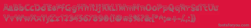 Voodoovampire Font – Gray Fonts on Red Background