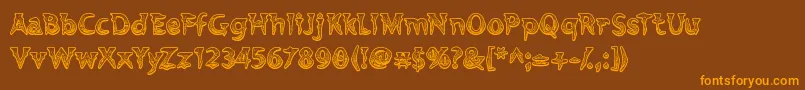 Voodoovampire Font – Orange Fonts on Brown Background