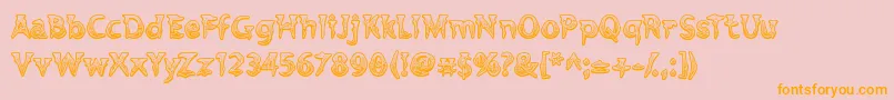 Voodoovampire Font – Orange Fonts on Pink Background