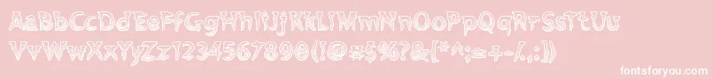 Voodoovampire Font – White Fonts on Pink Background