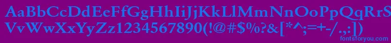 Whittiedmediume Font – Blue Fonts on Purple Background