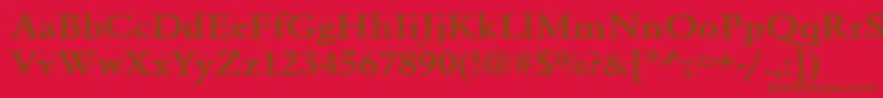 Whittiedmediume Font – Brown Fonts on Red Background