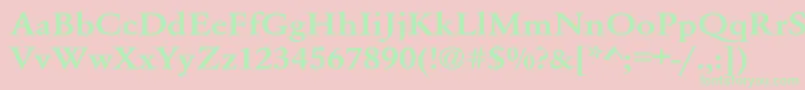 Whittiedmediume Font – Green Fonts on Pink Background