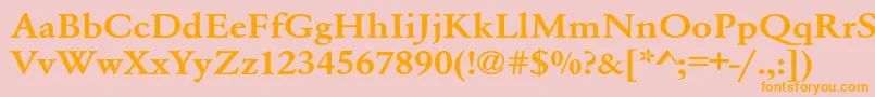 Whittiedmediume Font – Orange Fonts on Pink Background