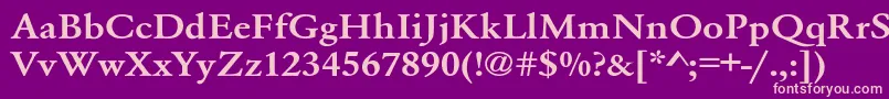 Whittiedmediume-Schriftart – Rosa Schriften auf violettem Hintergrund
