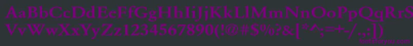 Whittiedmediume Font – Purple Fonts on Black Background