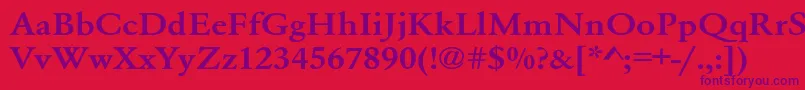 Whittiedmediume Font – Purple Fonts on Red Background