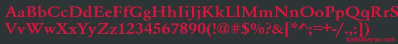Whittiedmediume Font – Red Fonts on Black Background
