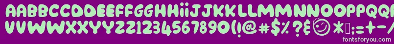 Montel Font – Green Fonts on Purple Background