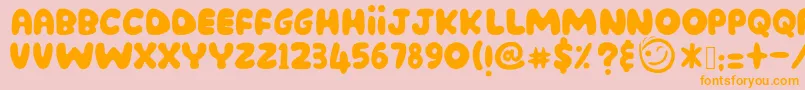 Montel Font – Orange Fonts on Pink Background